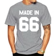 thumbnail image 1 of Camiseta con cuello redondo hecha en 66 - 13 colores - 50 cumpleaños - Regalo - Regalo -1966 Mans Unique, 1 of 7