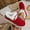 Red, variant on Women's Winter Flat Lace Up Round Toe Cotton Shoes with Warm Fleece Lining, Breathable Upper for Cold Weather Comfort, Casual Warm Sneakers for Daily Outdoor Walking