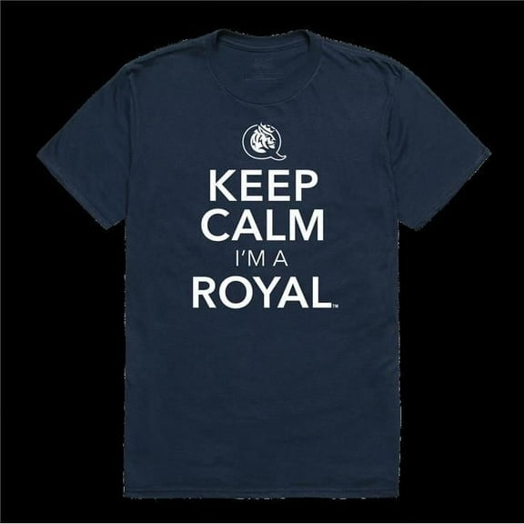 W Republic 523-573-NV2-03 Queens of Charlotte Royals Keep Calm T-Shirt, Navy - Large