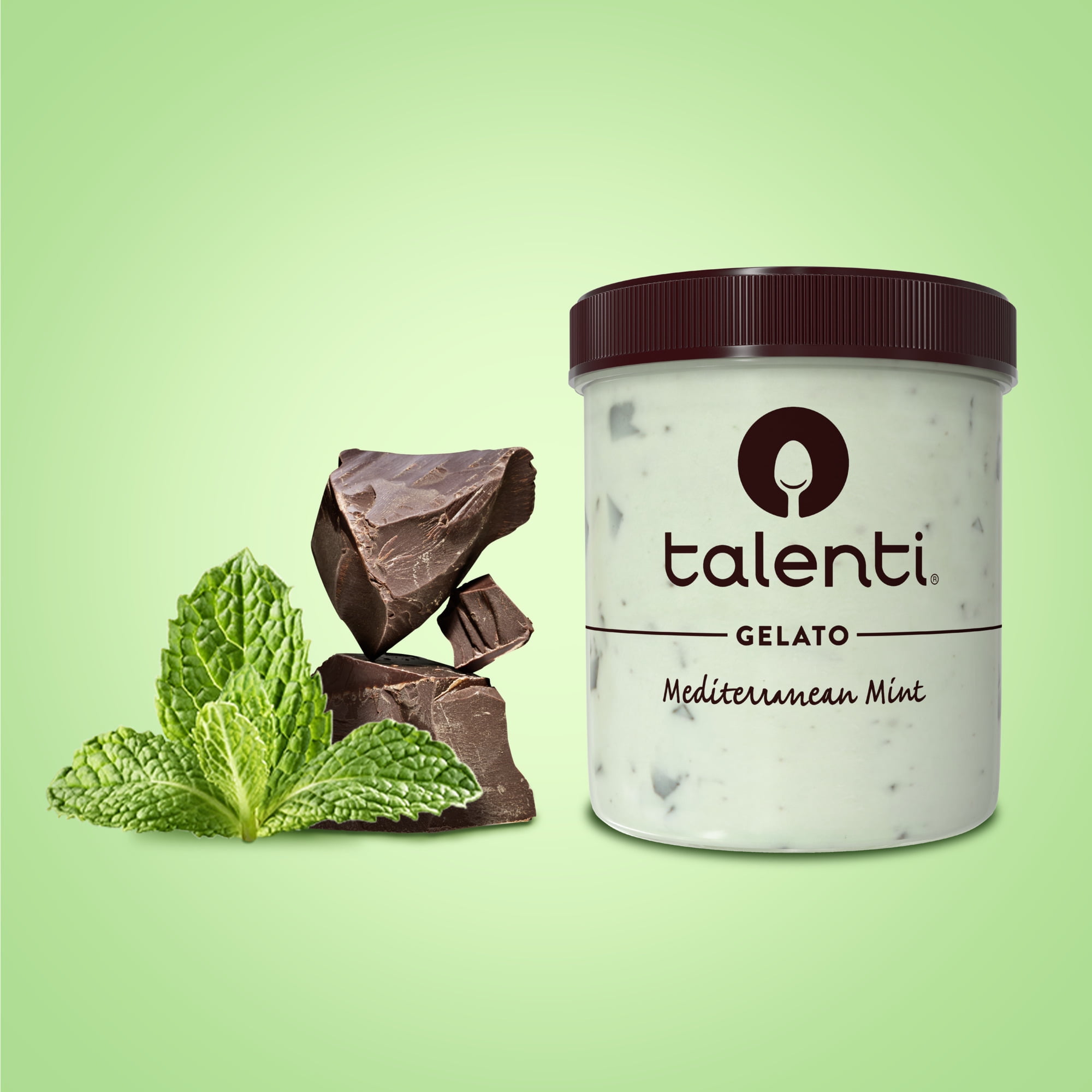 Talenti Gelato Gluten Free Mediterranean Mint Frozen Dessert Kosher Milk, 16 oz 1 Count