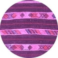 thumbnail image 1 of Ahgly Company Indoor Round Abstract Purple Contemporary Area Rugs, 3' Round, 1 of 4