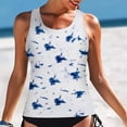 thumbnail image 2 of Tankini de cuello alto Tops Traje de baño Tops para mujer Control de barriga Tank Tops Trajes de baño Fridja  nalpqowj55090, 2 of 7