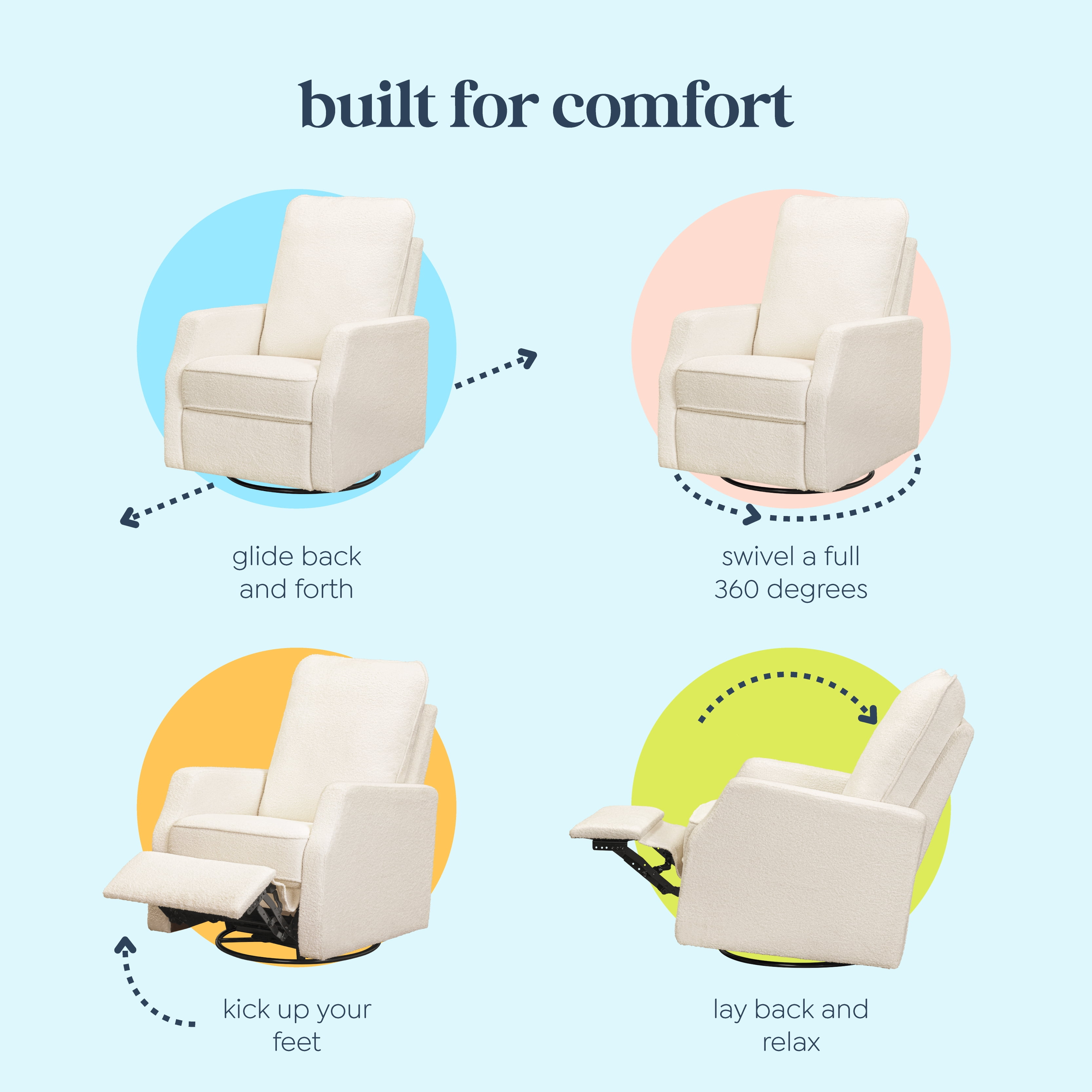 DaVincy Lucas Pillowback Swivel Recliner