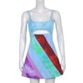 thumbnail image 4 of qolati Holiday Dresses for Womrn Vintage Print Sleeveless Sheath Dress Y2k Fashion Bodycon Mini Slip Dress Retro Bandana Fitted Strap Dress, 4 of 7