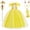 Q98, variant on AoDai Belle Costume For Girls Princess Belle Dress Up Birthday Christmas Party Outfit with Accessories 2T 3T(100CM,Q98)
