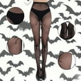 thumbnail image 4 of Aocisk Halloween Stockings for Women Gothic Fishnet Tights with Bow Lace Design Out Pattern Accessories Yellow One Size, 4 of 4