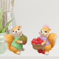 thumbnail image 6 of TISHITA 2 Pieces Squirrel Figurines Animal Statue Cute Home Decor Squirrel Statue Squirrel Sculpture for Desktop Bookshelf Decoration C, 6 of 8
