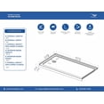 thumbnail image 4 of Streamline GB-2538-156-BL 60 in. x 32 in. Alcove Acrylic Shower Base in Glossy Black With Left Drain, Drain Included, 4 of 4