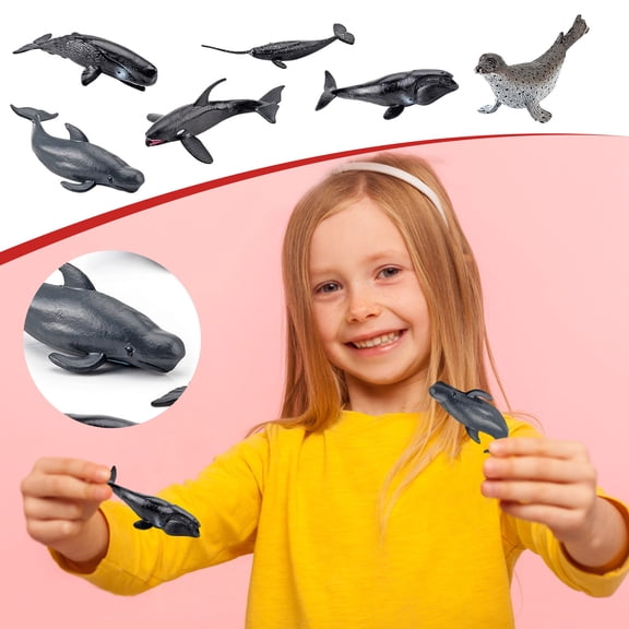 Byujiro Mini Marine Animal Model Toys Octopus/Sperm Whale/Penguin Simulation Figurines Realistic Small-Size Sea Creature Replicas Educational Toy Gift for Kids Adults