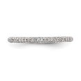 thumbnail image 4 of Solid 14K White Gold Diamond Wedding Band Ring Size 5.5 (.273 cttw.), 4 of 8