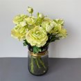 thumbnail image 4 of Ramo de Camelia Artificial Yuarrent 2 cabezas Decoración hogar jardín boda fiesta DIY verde, 4 of 6