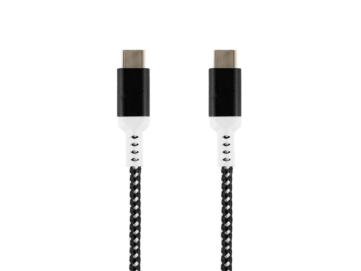Monoprice USB 2.0 Type-C to Type-C Charge and Sync Nylon-Braid Cable 10 Feet Palette Series Up to 3 Amps/60 Watts White Monoprice USB 2.0 Type-C to Type-C Charge and Sync Nylon-Braid Cable 10 Feet Palette Series Up to 3 Amps/60 Watts White
