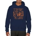 thumbnail image 3 of UGP Campus Apparel Straight Outta Chicago - Illinois Football Hometown Pride Hoodie - 3X-Large - Navy, 3 of 6
