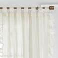 thumbnail image 3 of Elrene Home Fashions Bella Tab-Top Ruffle Sheer Window Curtain, Ivory, 52" x 84", 3 of 4