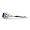 thumbnail image 3 of Primal Gold 14 Karat White Gold Diamond and Oval Sapphire Ring, 3 of 5