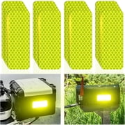 Reflective Stickers Made of 3M DG3, Super Reflective, Safety Reflective Tape for Car Trailer Truck Bike Motorcycle, 10 Sheets Fluorescent Yellow Green Outdoor Waterproof 8cm X 3cm