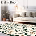 thumbnail image 2 of ODIKA 2'x3' Machine Washable Non-Slip Area Rug, Nordic Reindeer Scandinavian Christmas Floor Covering High Traffic Rug, Beige, 731576, 2 of 7