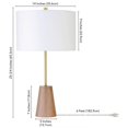 thumbnail image 4 of 26" Gold and Brown Metal Table Lamp With White Drum Shade, 4 of 10