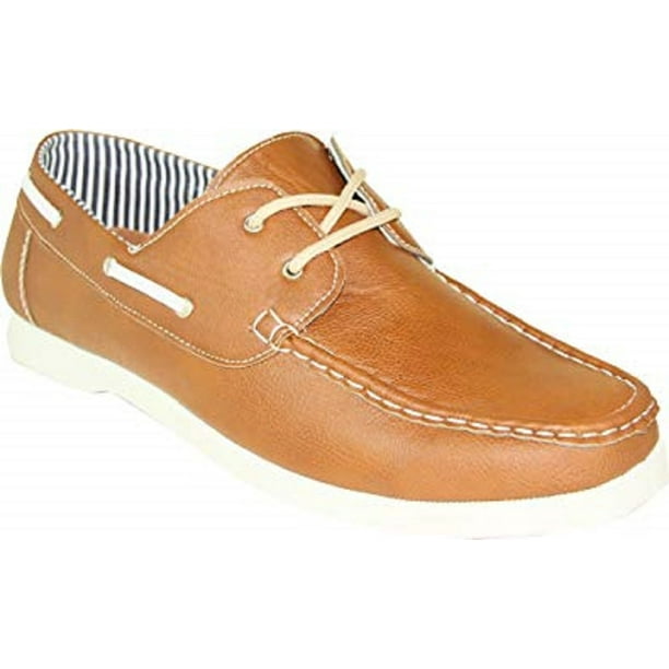 CORONADO Men Boat Shoe COSTA1 Classic Comfortable Boat Shoe with a MocStitched Toe Brown 7.5M