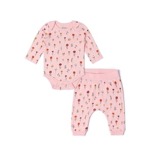 Monica + Andy Organic Cotton First Moves Bodysuit & Pant Set