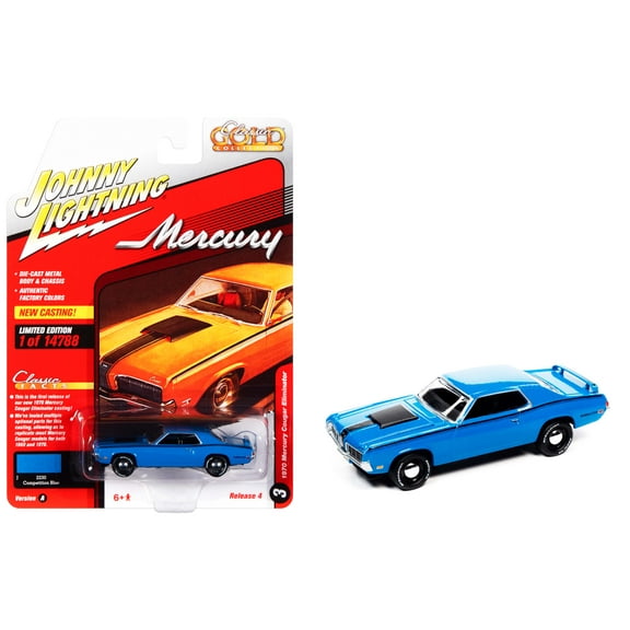 1970 MERCURY COUGAR ELIMINATOR (GRABBER BLUE) 1/64 Johnny Lightning JLSP186A