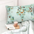 thumbnail image 4 of Salouo World Travel Map Pattern Pillow Cases,1PC Pillow Covers with Envelope Closure Decorative Pillow Case for Bed Couch,Pillows Not Included-16"x24", 4 of 6