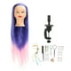 thumbnail image 2 of Cabeza de maniquí de pelo cabeza de maniquí de peluquería azul y rosa  práctica con soporte para el hogar ANGGREK Otros, 2 of 8