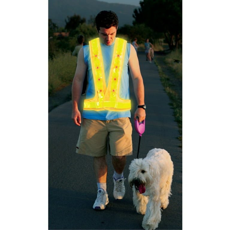 High Visibility Safety Vests with 16 Flashing LEDs