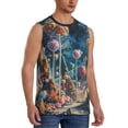 thumbnail image 2 of Balery Starry Sky Planet Lollipop Camisetas sin mangas para hombre, absorbe la humedad y protege contra el mal olor.-Medium, 2 of 7