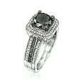 thumbnail image 3 of Ross-Simons 2.00 ct. t.w. Black and White Diamond Ring in Sterling Silver, Women's, Adult, 3 of 5
