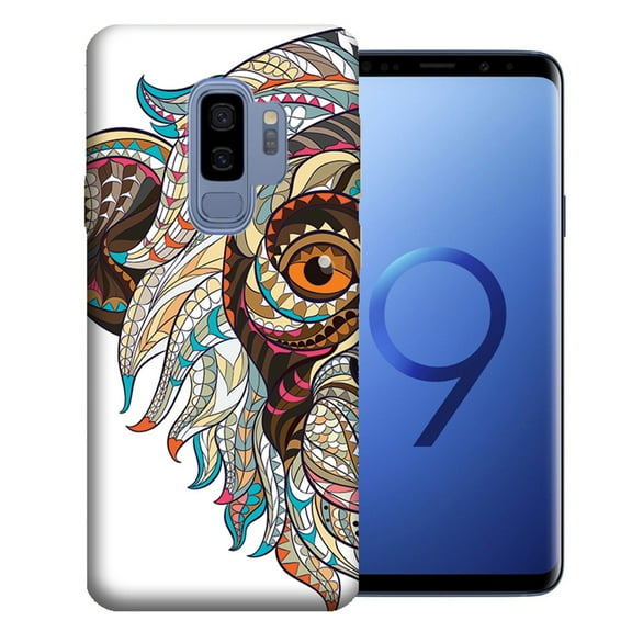 MUNDAZE For Samsung Galaxy S9 Plus Mosaic Monkey Face Design TPU Gel Phone Case Cover