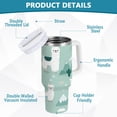 thumbnail image 4 of 40 oz Insulated Stainless Steel Tumbler Double Wall Stainless Steel Tumbler with 2-Way Drinking Cute Cartoon Llama Pattern, 4 of 9