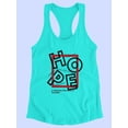 thumbnail image 3 of Never Lose Your Hope Sign Racerback Tank Women -Image by Shutterstock, Female x-Small, 3 of 4
