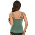 thumbnail image 6 of GEWSEY Womens Flowy Tankini Tops Only - Modest Bathing Suit Loose Fit Swimsuit Swim Tops No Bottom 2025 (Light Green, M), 6 of 9
