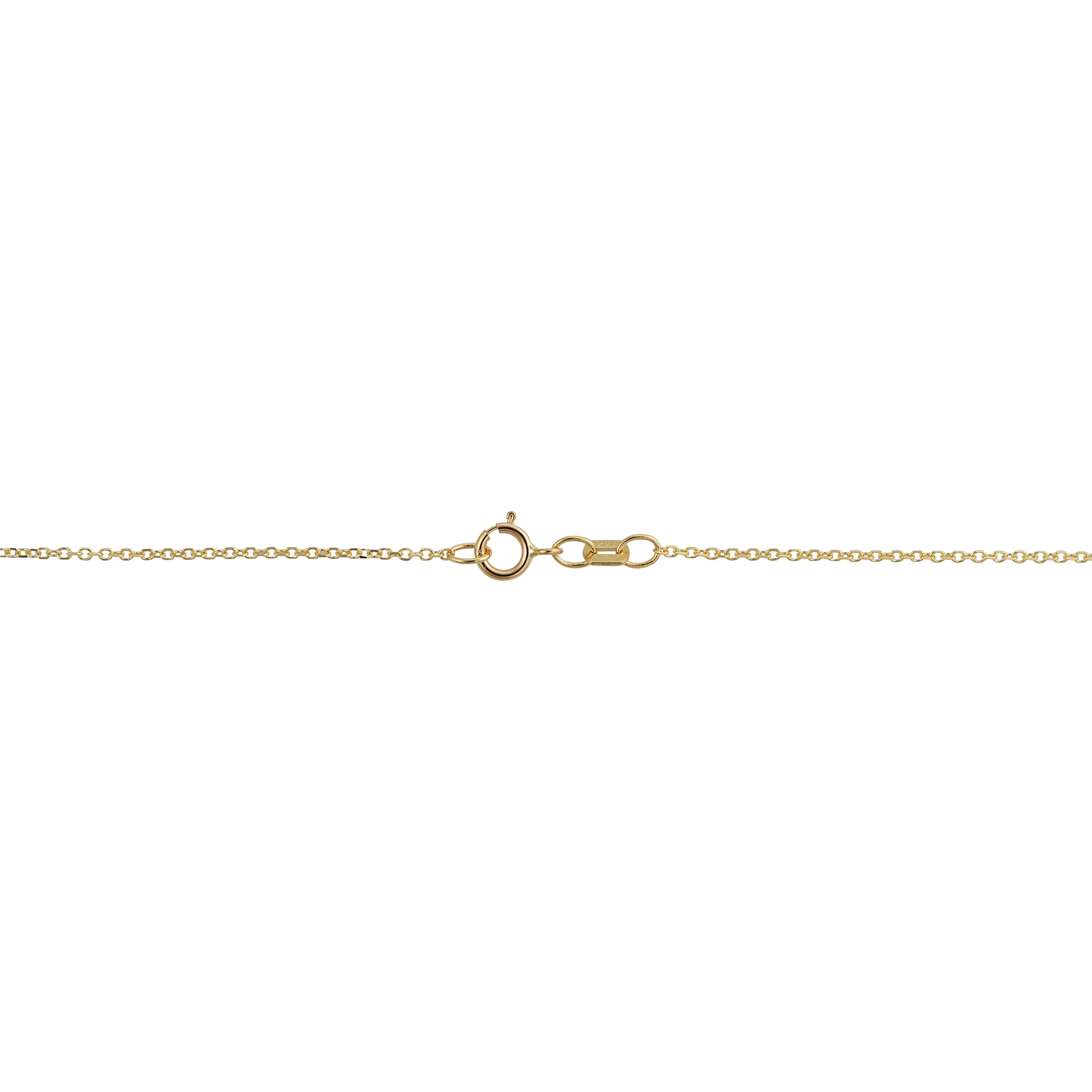 KoolJewelry 14k Yellow Gold Diamond-cut Cable Pendant Chain Necklace (1.1 mm, 18 inch) | Jewelry for Women