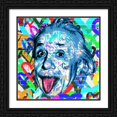 thumbnail image 2 of Stephen Chambers 26x26 Black Ornate Wood Framed With Double Matting Wall Art Titled - Love Einstein, 2 of 6