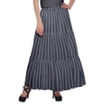 thumbnail image 1 of Moomaya Printed Long Skirt For Women Wrap Style Plus Size 3 Tier Maxi Skirt, 1 of 6