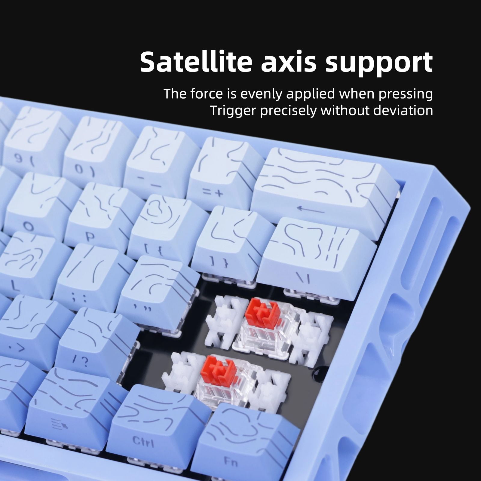 61 Keys Mechanical Keyboard, 60% Layout, Hollow Shell in 6 Colors, RGB Backlit, Full N-Key Rollover, Hot-Swappable Linear Red Switch, Backlit PBT Keycaps