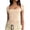 15#Beige, variant on Women's Square Neck Short Sleeve Double-Layer Tops Basic Slim Fit Crop Tops Going Out Summer T Shirt White,Size XS