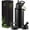 Black, variant on SipX™ 32 oz Insulated Water Bottle with 3 Lids – Leakproof Stainless Steel, Triple Insulated – Green