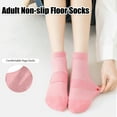 thumbnail image 3 of 1 Pair Unisex Trampoline Socks Anti-skid Silicone Grip Bottom Solid Color Shock-absorbing High Elasticity Sweat Absorption Adult Home Dotted Sole Yoga Socks, 3 of 8