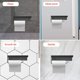 thumbnail image 2 of 1 soporte para papel higiénico, soporte de pared de aluminio (perforado/no perforado), portarrollos con estantes espaciosos, soporte para papel higiénico montado en la pared, 2 of 5