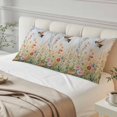 thumbnail image 4 of Spring Floral Body Pillow Covers 20"x54", Hummingbird Summer Botanical Watercolor Soft Brushed Microfiber Breathable Throw Pillow Covers, Pillowcase with Zipper for Couch Sofa Bedroom Living Room, 4 of 9