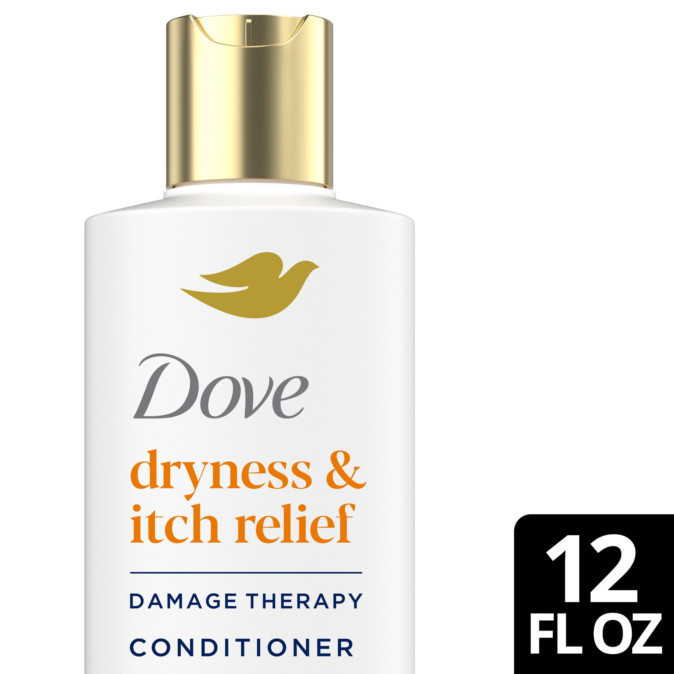 (3 pack) Dove Damage Therapy Derma Conditioner for Flaky Scalp Dryness + Itch with Pyrithione Zinc and Coconut Oil, 12 Fl Oz