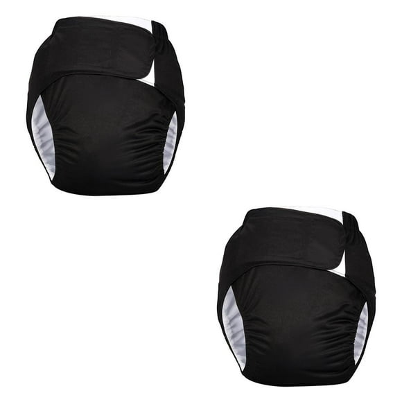 Soidarity Pantalones de incontinencia de pañales para adultos de primera para personas mayores sin olor y a prueba de fugas Negro 2Conjunto