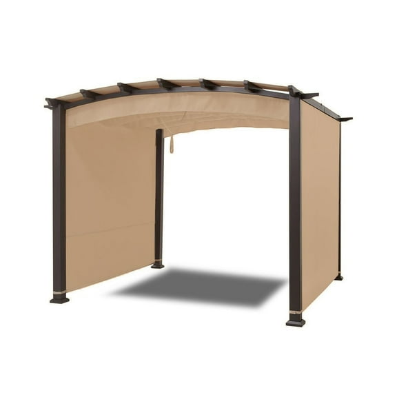 Garden Winds Replacement Canopy Top Cover and Side Awning Fabric Compatible with The Yotrio Millbay Pergola - Riplock 350