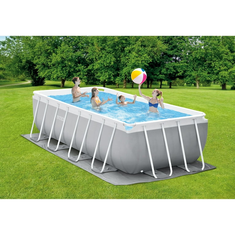 Intex Prism Frame Rectangular Swimming Pool Set, 16Ft X 8Ft X 42In