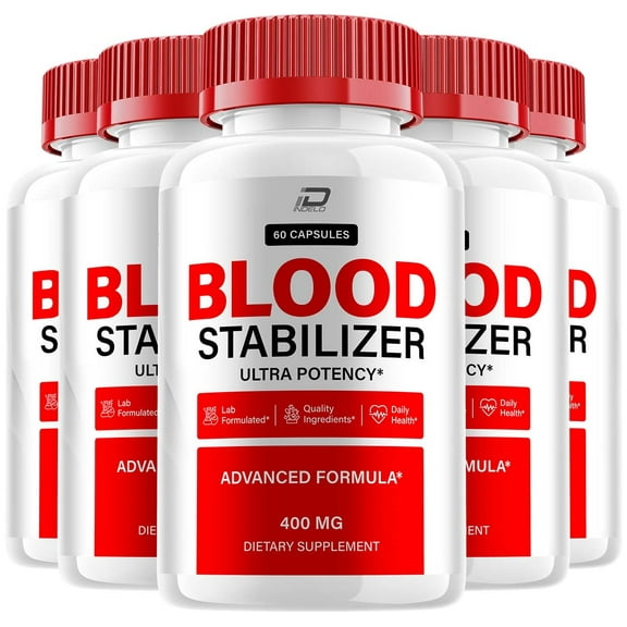 Blood Stabilizer Capsules – BloodStabilizer, All Natural Glycogen Support, 5 Pack, 300 Capsules
