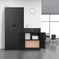 thumbnail image 5 of VibrantEcho Metal Storage Cabinet, Locking Storage Cabinet with Adjustable Shelves for Garage, Home, Office, Utility Room.Black-1 Drawer-28" W, 5 of 13