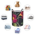 thumbnail image 6 of XMXT Collapsible Laundry Basket, Realistic Watercolor Flowers Waterproof Polyester Laundry Hamper, 40L, 6 of 8